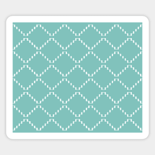 Abstract geometric pattern - blue and white. Sticker